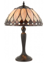 Tiffany Brooklyn Bordlampe i polyresin og glas H46,5 cm 2 x E14 - Antik bronze/Multi