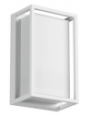 QUADRIS Væglampe i aluminium og polycarbonat H24 cm 1 x 12W SMD LED - Mat sandhvid