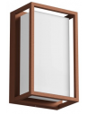QUADRIS Væglampe i aluminium og polycarbonat H24 cm 1 x 12W SMD LED - Mat corten