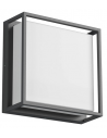 QUADRIS Væglampe i aluminium og polycarbonat H25 cm 1 x 20W SMD LED - Mat mørkegrå