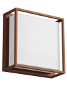 QUADRIS Væglampe i aluminium og polycarbonat H25 cm 1 x 20W SMD LED - Mat corten