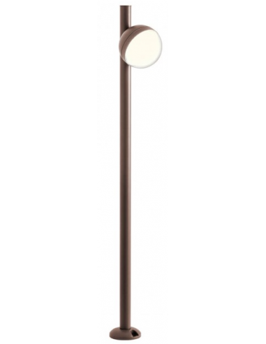 MAGNUS Bedlampe i aluminium og polycarbonat H103 cm 12W SMD LED - Mat corten