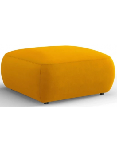 Se Greta puf til sofa i velour B75 x D75 cm - Gul hos Lepong.dk