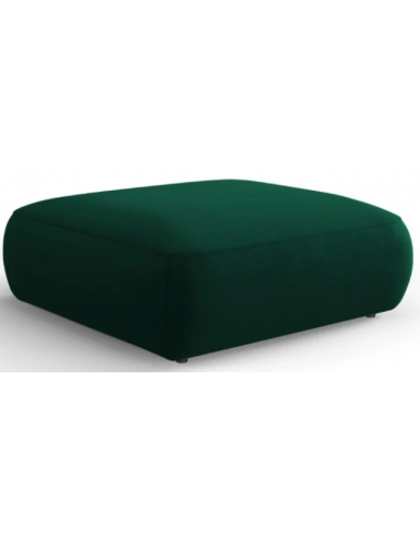 Billede af Greta puf til sofa i velour B100 x D100 cm - Flaskegrøn