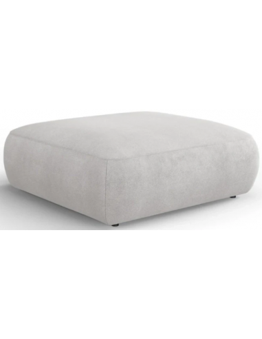 Se Greta puf til sofa i chenille B100 x D100 cm - Sølvgrå hos Lepong.dk