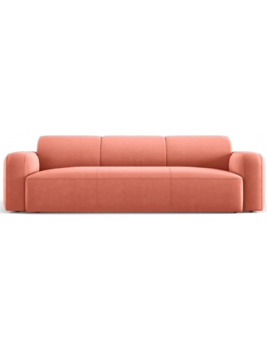 Greta 3-personers sofa i velour B235 x D95 cm – Koralrød