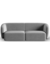 Shane 2-personers sofa i velour B184 x D85 cm - Grå