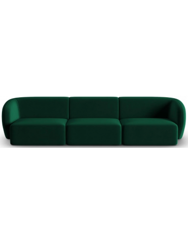 Shane 3-personers sofa i velour B259 x D85 cm – Flaskegrøn