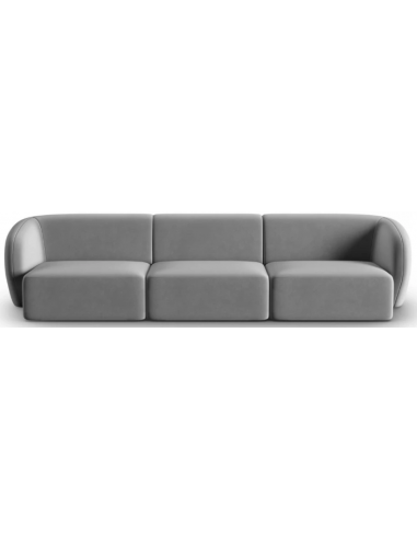 Shane 3-personers sofa i velour B259 x D85 cm - Grå