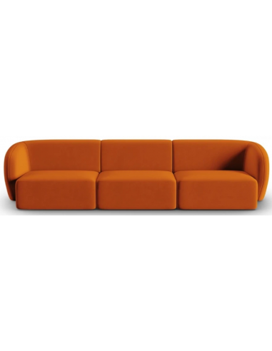 Shane 3-personers sofa i velour B259 x D85 cm – Terracotta