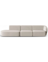 Shane venstrevendt 4-personers sofa i velour B302 x D85 cm - Beige