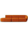 Shane venstrevendt 4-personers sofa i velour B302 x D85 cm - Terracotta