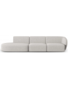 Shane venstrevendt 4-personers sofa i chenille B302 x D85 cm - Sølvgrå