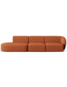 Shane venstrevendt 4-personers sofa i chenille B302 x D85 cm - Terracotta