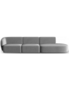 Shane højrevendt 4-personers sofa i velour B302 x D85 cm - Grå