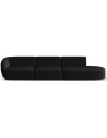 Shane højrevendt 4-personers sofa i velour B302 x D85 cm - Sort