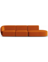 Shane højrevendt 4-personers sofa i velour B302 x D85 cm - Terracotta