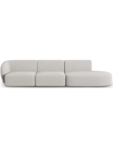 Shane højrevendt 4-personers sofa i chenille B302 x D85 cm - Sølvgrå