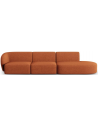 Shane højrevendt 4-personers sofa i chenille B302 x D85 cm - Terracotta