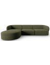 Shane venstrevendt chaiselong sofa i chenille B259 x D155 cm - Grøn