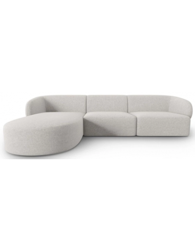 Shane venstrevendt chaiselong sofa i chenille B259 x D155 cm - Sølvgrå