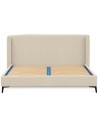 FOLLA Sengeramme med gavl 180 x 200 cm - Sort/Beige