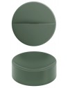 VALE Rund håndvask Ø22 cm Keramik - Mat skovgrøn