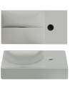 VALE Håndvask 38 x 19 cm Keramik - Mat grå