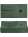 VALE Håndvask 38 x 19 cm Keramik - Mat skovgrøn