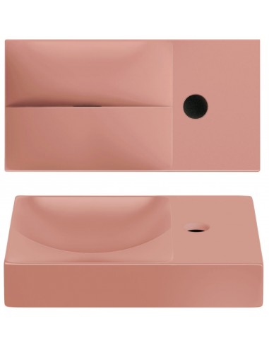 Se VALE Håndvask 38 x 19 cm Keramik - Mat pink hos Lepong.dk