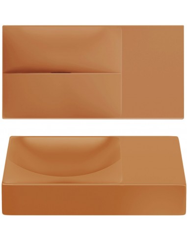 Se VALE Håndvask 38 x 19 cm Keramik - Mat sand hos Lepong.dk
