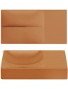 VALE Håndvask 38 x 19 cm Keramik - Mat sand