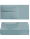 VALE Håndvask 38 x 19 cm Keramik - Mat blå