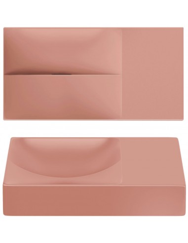 Billede af VALE Håndvask 38 x 19 cm Keramik - Mat pink