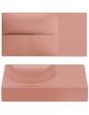 VALE Håndvask 38 x 19 cm Keramik - Mat pink