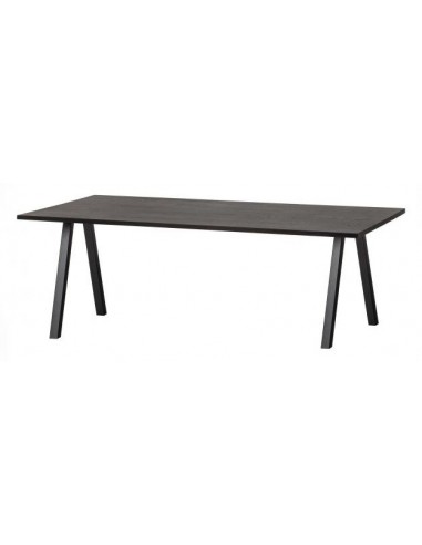 Billede af TABLO Spisebord i metal og egetræ 160 x 90 cm - Sort