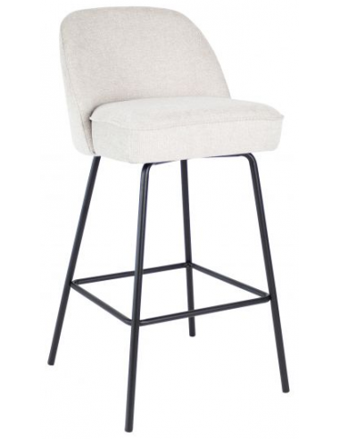 Se Lucy barstol i metal og polyester H96 cm - Sort/Champagne hos Lepong.dk