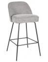 Lucy barstol i metal og polyester H96 cm - Sort/Mørkegrå