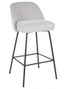 Lucy barstol i metal og polyester H96 cm - Sort/Grå