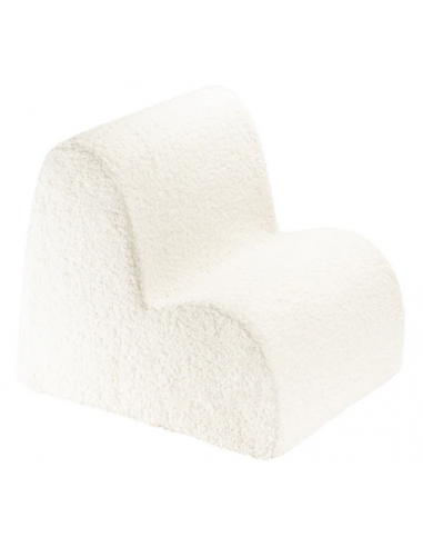 Cloud lænestol til børn i OEKO-TEX teddy polyester - Cremehvid