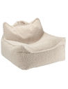 Sækkestol til børn i OEKO-TEX teddy polyester H50 cm - Biscuit