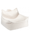 Sækkestol til børn i OEKO-TEX teddy polyester H50 cm - Cremehvid