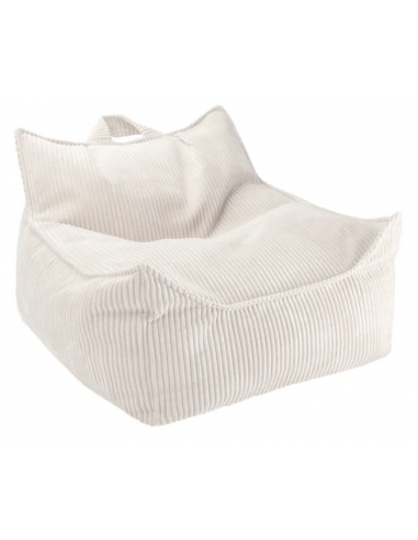 Sækkestol til børn i OEKO-TEX corduroy H50 cm - Marshmallow