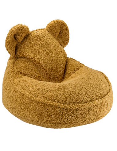 Billede af Bear Sækkestol til børn i OEKO-TEX teddy polyester H42 cm - Maple
