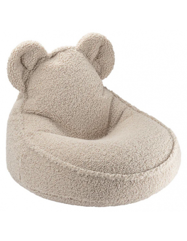 Billede af Bear Sækkestol til børn i OEKO-TEX teddy polyester H42 cm - Biscuit