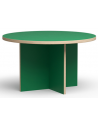Rundt spisebord i eurolight træ og mdf Ø129 cm - Grøn