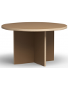 Rundt spisebord i eurolight træ og mdf Ø129 cm - Brun