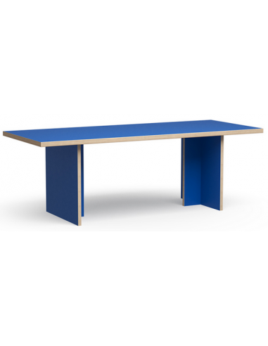 Billede af Spisebord i eurolight træ og mdf 220 x 90 cm - Blå