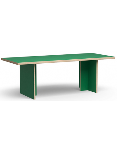 Se Spisebord i eurolight træ og mdf 220 x 90 cm - Grøn hos Lepong.dk