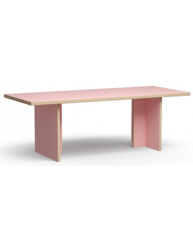 Se Spisebord i eurolight træ og mdf 220 x 90 cm - Pink hos Lepong.dk
